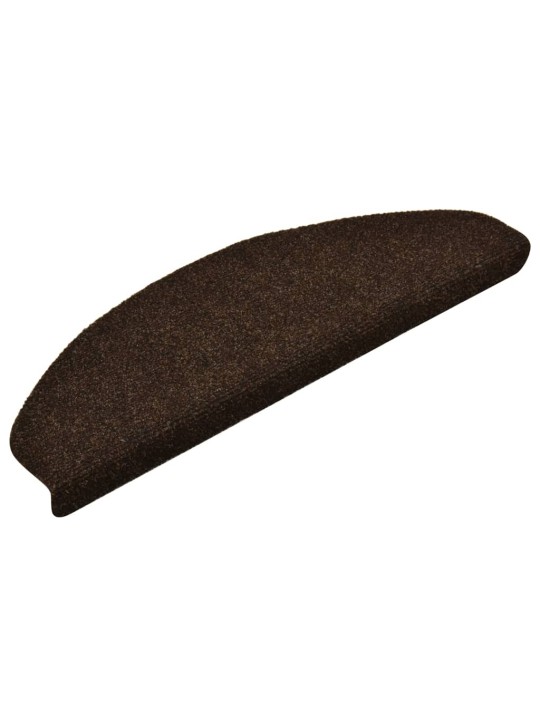 Samolepící nášlapy na schody 15 ks hnědé 65x21x4 cm vpichované