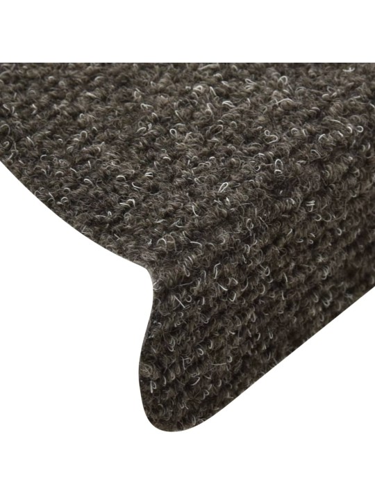 Samolepicí nášlapy na schody 15ks antracit 56x17x3cm vpichované