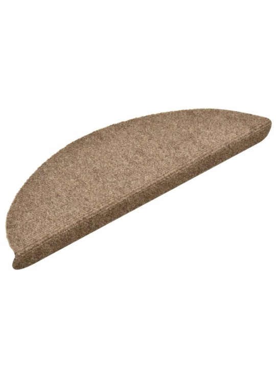 Samolepící nášlapy na schody 15 ks krémové 56x17x3cm vpichované