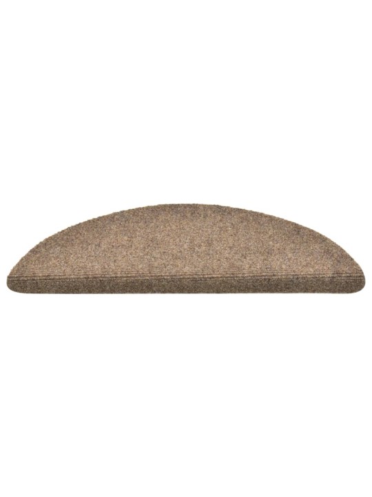 Samolepící nášlapy na schody 15 ks krémové 56x17x3cm vpichované