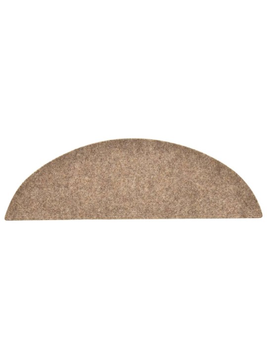 Samolepící nášlapy na schody 15 ks krémové 56x17x3cm vpichované