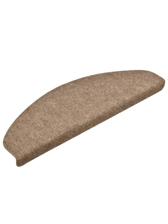 Samolepící nášlapy na schody 15 ks krémové 65x21x4cm vpichované