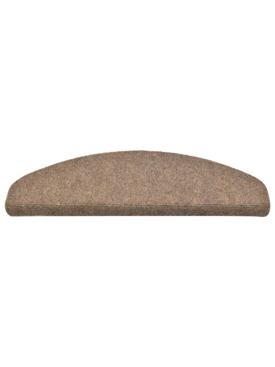 Samolepící nášlapy na schody 15 ks krémové 65x21x4cm vpichované