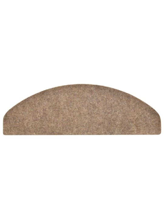 Samolepící nášlapy na schody 15 ks krémové 65x21x4cm vpichované