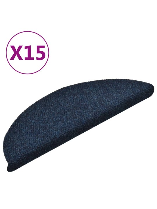 Samolepící nášlapy na schody 15 ks námořnická modř 56x17x3 cm