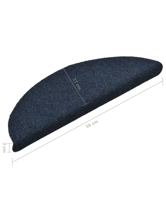 Samolepící nášlapy na schody 15 ks námořnická modř 56x17x3 cm