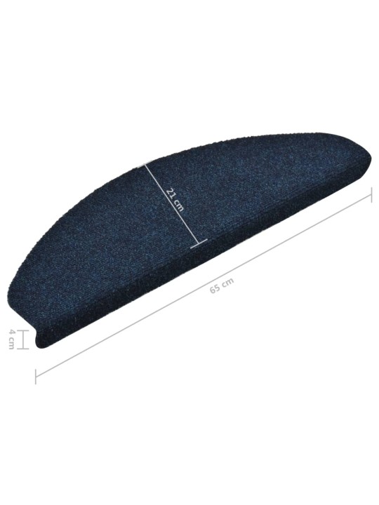 Samolepící nášlapy na schody 15 ks námořnická modř 65x21x4 cm