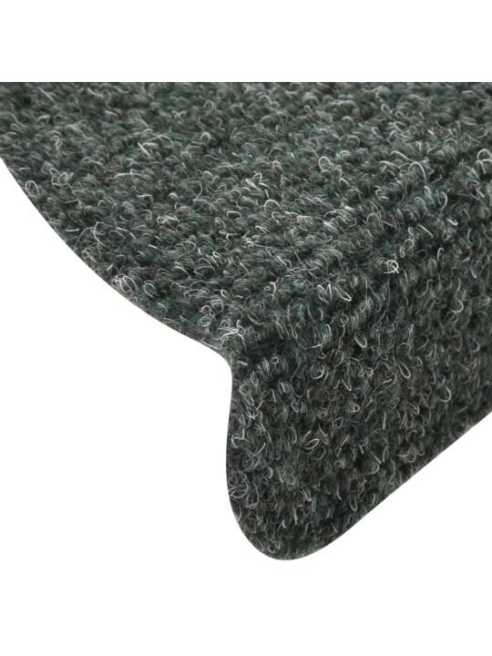 Samolepící nášlapy na schody 15 ks zelené 65x21x4 cm vpichované