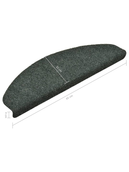 Samolepící nášlapy na schody 15 ks zelené 65x21x4 cm vpichované