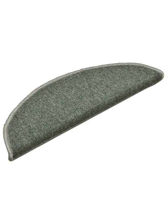 Kobercové nášlapy na schody 15 ks tmavě zelené 56 x 17 x 3 cm