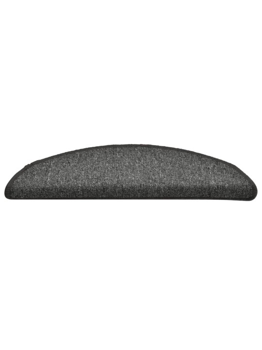 Kobercové nášlapy na schody 15 ks tmavě šedé 56 x 17 x 3 cm