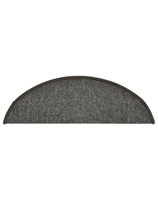 Kobercové nášlapy na schody 15 ks tmavě šedé 56 x 17 x 3 cm
