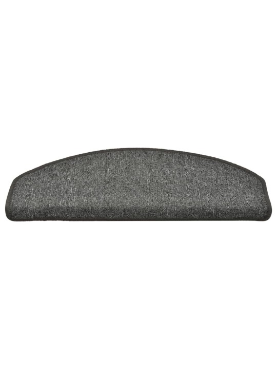 Kobercové nášlapy na schody 15 ks tmavě šedé 65 x 24 x 4 cm