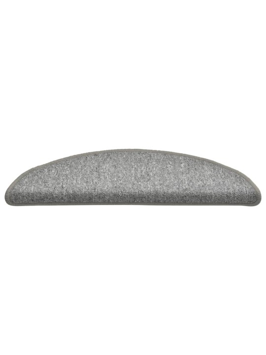 Kobercové nášlapy na schody 15 ks světle šedé 56 x 17 x 3 cm
