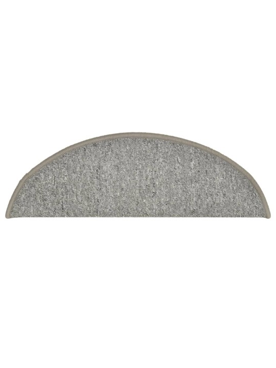 Kobercové nášlapy na schody 15 ks světle šedé 56 x 17 x 3 cm
