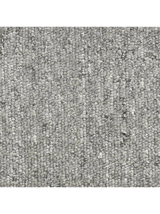 Kobercové nášlapy na schody 15 ks světle šedé 56 x 17 x 3 cm