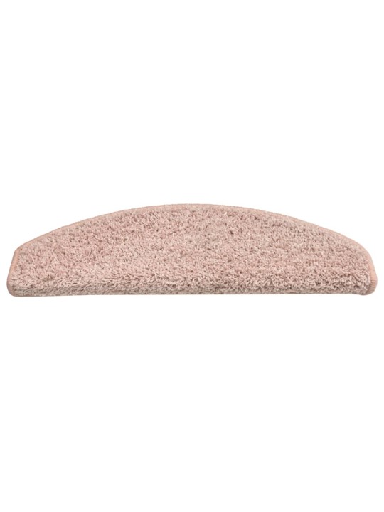 Kobercové nášlapy na schody 15 ks světle růžové 65 x 21 x 4 cm