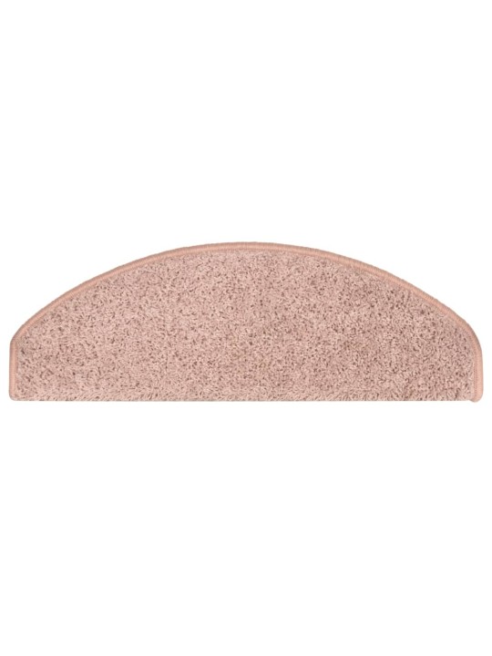 Kobercové nášlapy na schody 15 ks světle růžové 65 x 21 x 4 cm