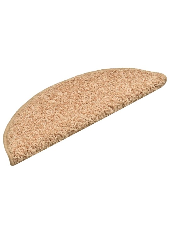 Kobercové nášlapy na schody 15 ks zlaté 56 x 17 x 3 cm