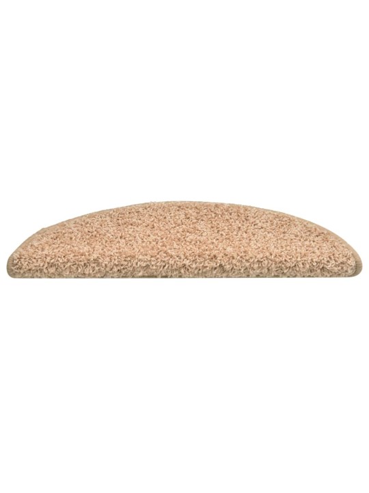Kobercové nášlapy na schody 15 ks zlaté 56 x 17 x 3 cm