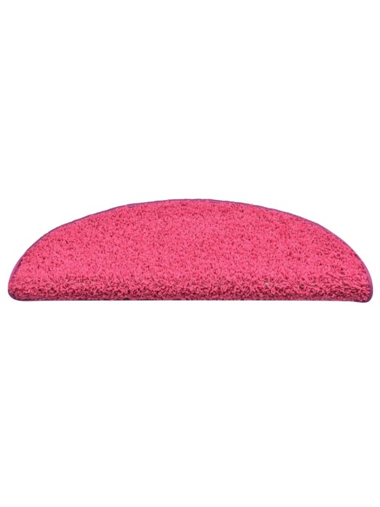 Kobercové nášlapy na schody 15 ks růžové 56 x 17 x 3 cm