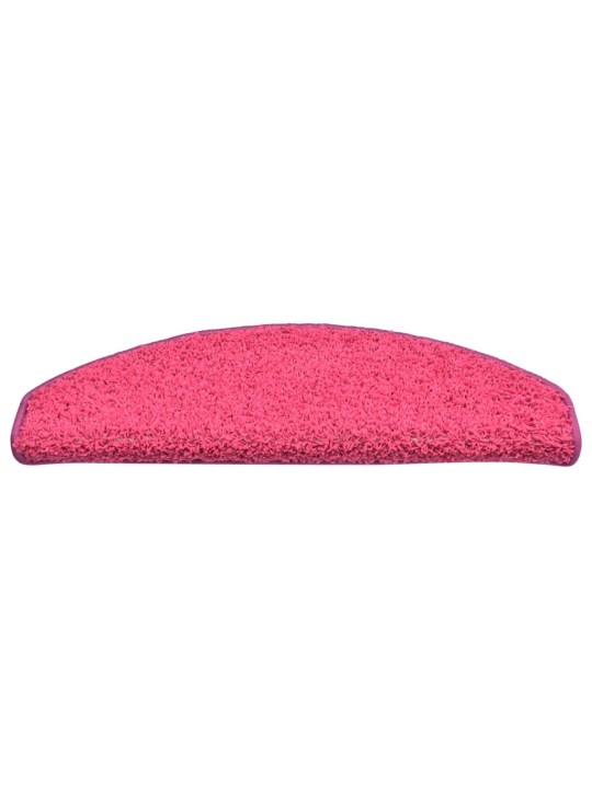 Kobercové nášlapy na schody 15 ks růžové 65 x 21 x 4 cm