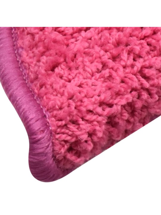 Kobercové nášlapy na schody 15 ks růžové 65 x 21 x 4 cm