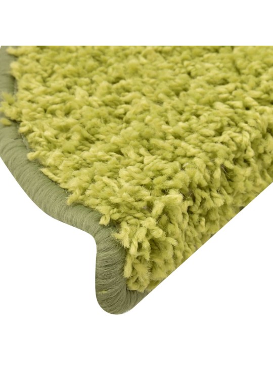 Kobercové nášlapy na schody 15 ks zelené 56 x 17 x 3 cm
