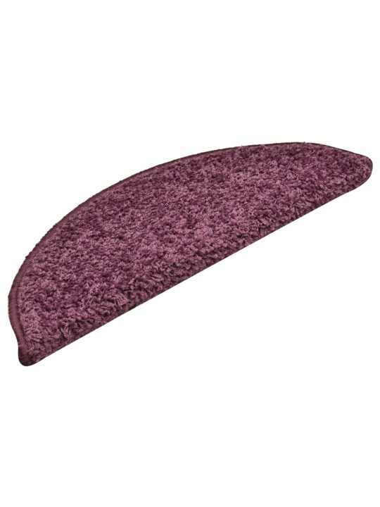 Kobercové nášlapy na schody 15 ks tmavě fialové 56 x 17 x 3 cm