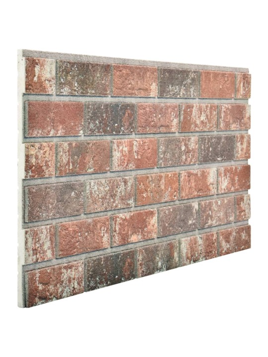 3D nástěnné panely design tmavě hnědé a šedé cihly 10 ks EPS