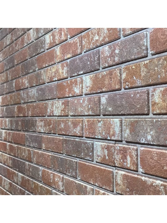 3D nástěnné panely design tmavě hnědé a šedé cihly 10 ks EPS