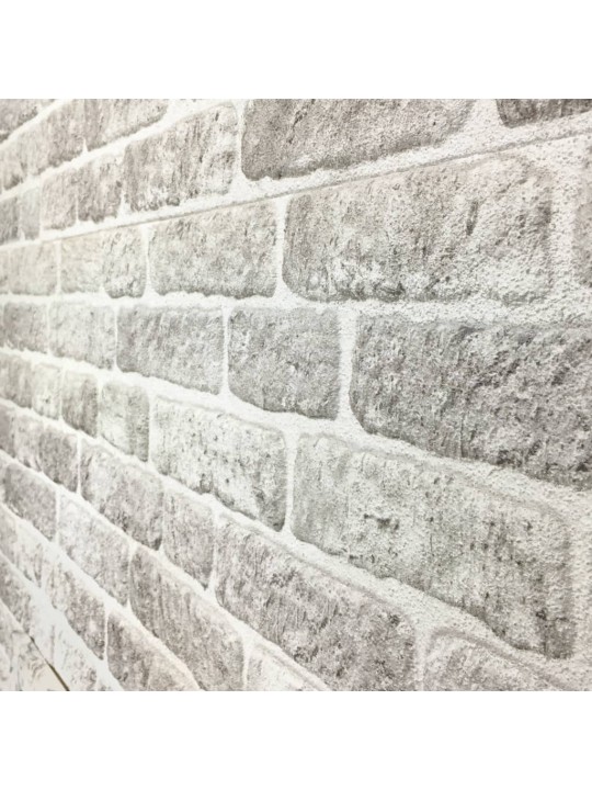 3D nástěnné panely design světle šedé cihly 10 ks EPS