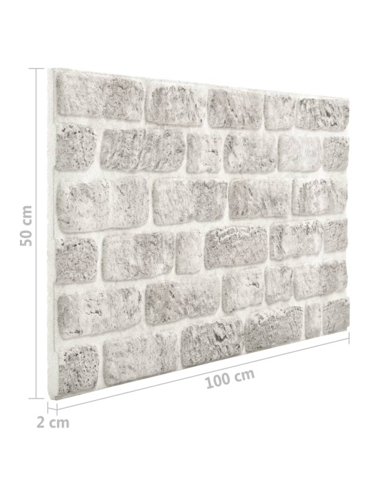 3D nástěnné panely design světle šedé cihly 10 ks EPS