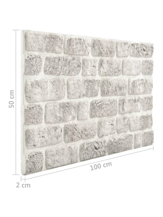 3D nástěnné panely design světle šedé cihly 10 ks EPS