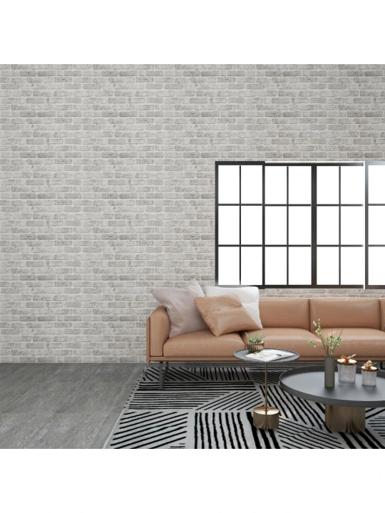 3D nástěnné panely design světle šedé cihly 10 ks EPS