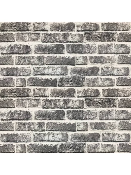 3D nástěnné panely design tmavě šedé cihly 10 ks EPS