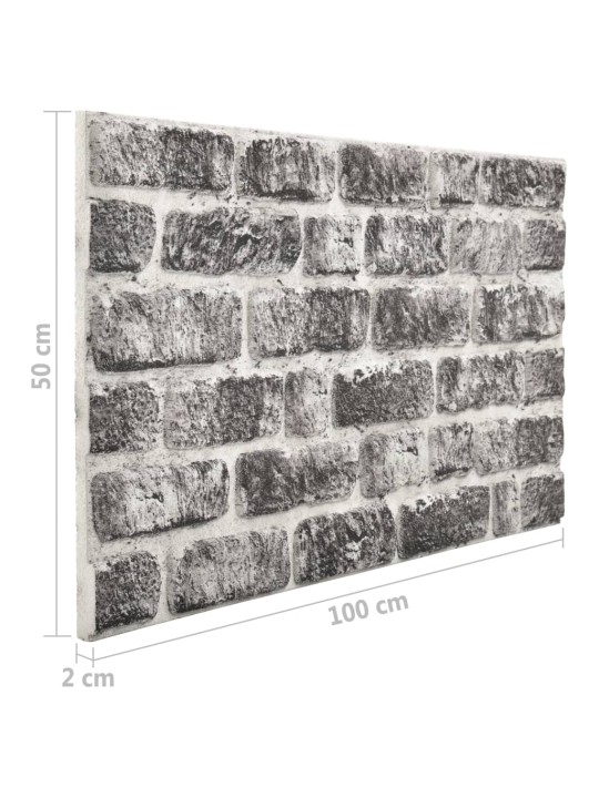 3D nástěnné panely design tmavě šedé cihly 10 ks EPS