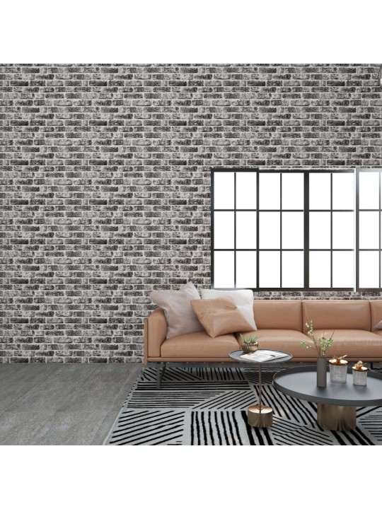 3D nástěnné panely design tmavě šedé cihly 10 ks EPS