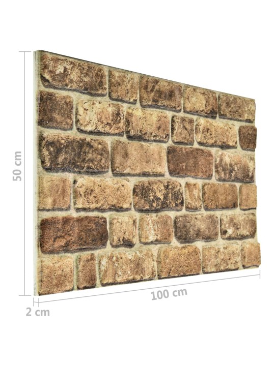 3D nástěnné panely design tmavě pískové cihly 10 ks EPS