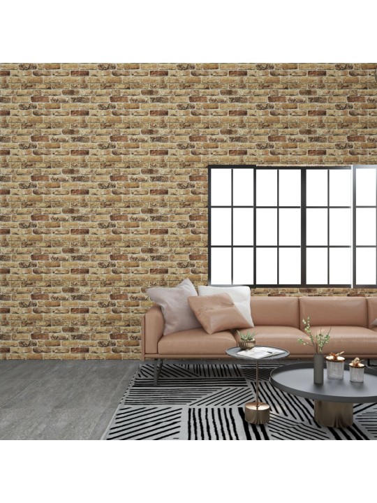 3D nástěnné panely design tmavě pískové cihly 10 ks EPS