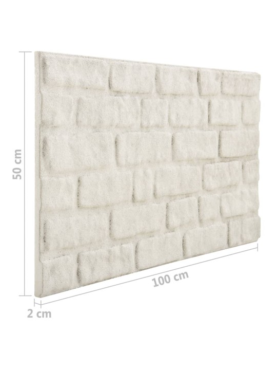 3D nástěnné panely design bílé cihly 10 ks EPS