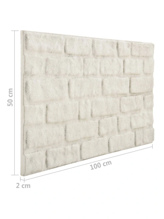 3D nástěnné panely design bílé cihly 10 ks EPS