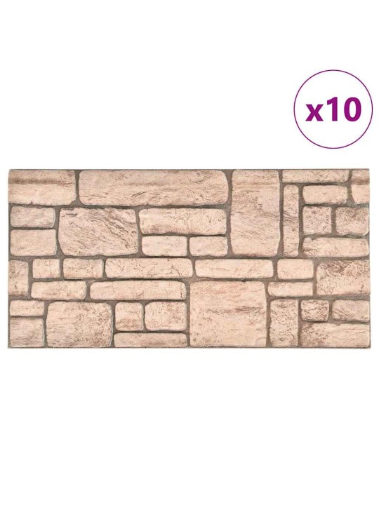 3d nástěnné panely design béžové cihly 10 ks eps