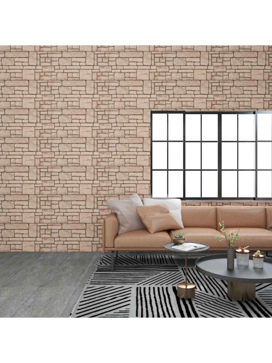 3d nástěnné panely design béžové cihly 10 ks eps