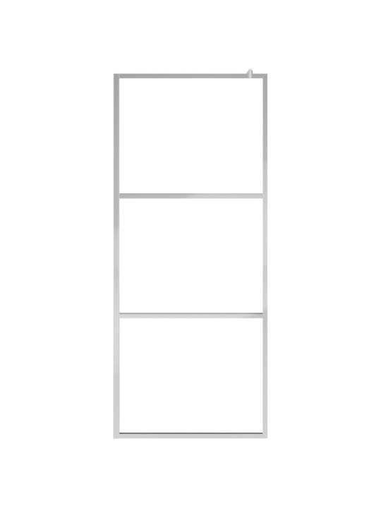 Zástěna do průchozí sprchy celé mléčné ESG sklo 80 x 195 cm