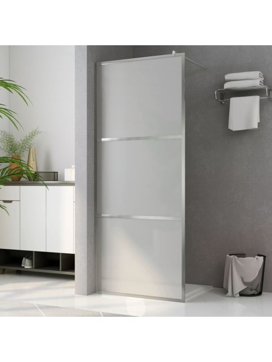 Zástěna do průchozí sprchy celé mléčné ESG sklo 80 x 195 cm