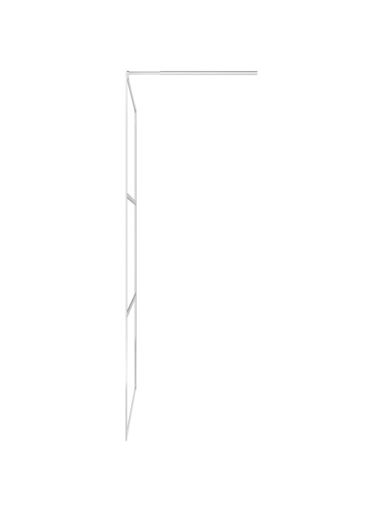 Zástěna do průchozí sprchy celé mléčné ESG sklo 115 x 195 cm