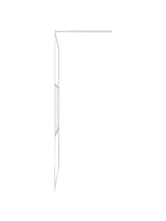Zástěna do průchozí sprchy ESG sklo design s kameny 100x195 cm