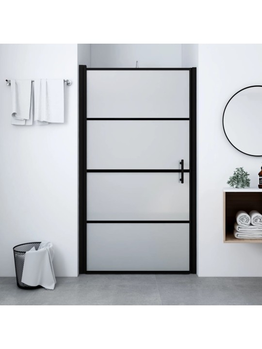 Sprchové dveře matné tvrzené sklo 81 x 195 cm černé
