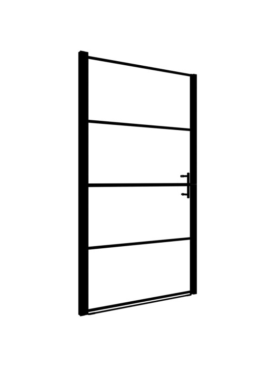 Sprchové dveře matné tvrzené sklo 91 x 195 cm černé